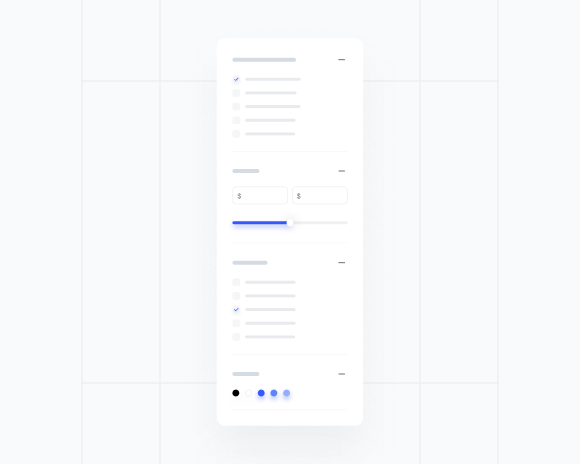 React Filter Sections and Blocks | Tailgrids UI