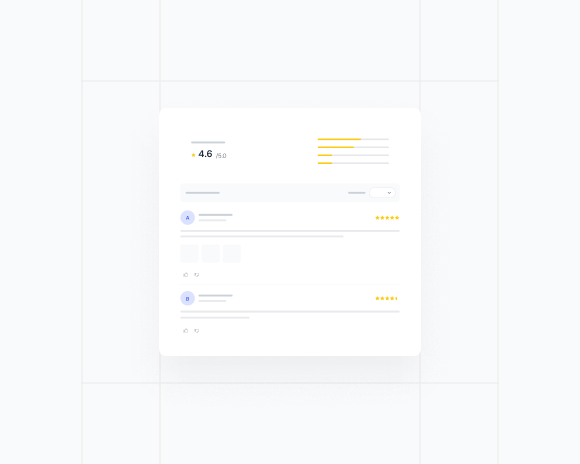 React Product Reviews Sections and Blocks | Tailgrids UI