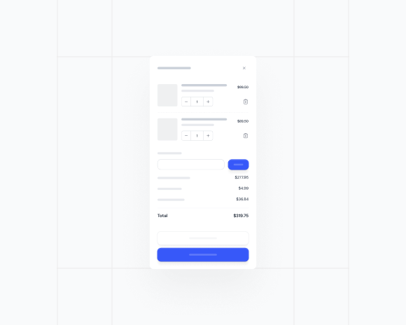React Shopping Cart Sections and Blocks | Tailgrids UI